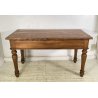 ANTICO TAVOLO PRANZO RETTANGOLARE LEGNO ABETE NOCE 2 CASSETTI TABLE SALA 1800