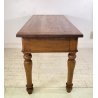 ANTICO TAVOLO PRANZO RETTANGOLARE LEGNO ABETE NOCE 2 CASSETTI TABLE SALA 1800