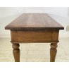ANTICO TAVOLO PRANZO RETTANGOLARE LEGNO ABETE NOCE 2 CASSETTI TABLE SALA 1800