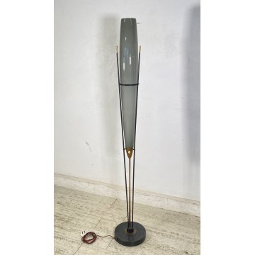 LAMPADA DA TERRA PIANTANA VETRO DANIMARCA DESIGN FLOOR LAMP GLASS ANNI 70