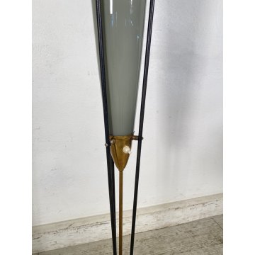 LAMPADA DA TERRA PIANTANA VETRO DANIMARCA DESIGN FLOOR LAMP GLASS ANNI 70