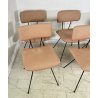 SET 6 SEDIA Augusto Bozzi ANNI 50 Saporiti FERRO STOFFA DESIGN CHAIR VINTAGE