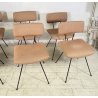 SET 6 SEDIA Augusto Bozzi ANNI 50 Saporiti FERRO STOFFA DESIGN CHAIR VINTAGE