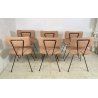 SET 6 SEDIA Augusto Bozzi ANNI 50 Saporiti FERRO STOFFA DESIGN CHAIR VINTAGE