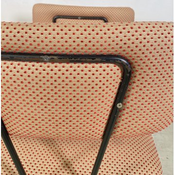 SET 6 SEDIA Augusto Bozzi ANNI 50 Saporiti FERRO STOFFA DESIGN CHAIR VINTAGE