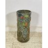 GROSSO VASO CERAMICA ITALY 1900 PORTA OMBRELLI C.A.A FOGLIE AUTUNNO VASE CERAMIC