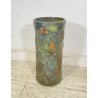 GROSSO VASO CERAMICA ITALY 1900 PORTA OMBRELLI C.A.A FOGLIE AUTUNNO VASE CERAMIC