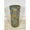GROSSO VASO CERAMICA ITALY 1900 PORTA OMBRELLI C.A.A FOGLIE AUTUNNO VASE CERAMIC