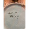 GROSSO VASO CERAMICA ITALY 1900 PORTA OMBRELLI C.A.A FOGLIE AUTUNNO VASE CERAMIC