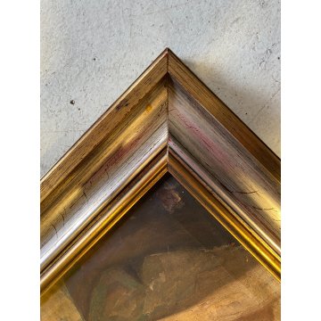 ANTICO QUADRO OLIO R. Frigerio RITRATTO GENERE SCUGNIZZO RAGAZZO con SIGARETTA