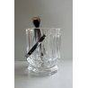 CESTELLO CRISTALLO MOLATO SEVRES PORTAGHIACCIO PINZE ALESSI ICE BUCKET VINTAGE