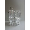 CESTELLO CRISTALLO MOLATO SEVRES PORTAGHIACCIO PINZE ALESSI ICE BUCKET VINTAGE