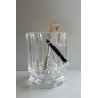 CESTELLO CRISTALLO MOLATO SEVRES PORTAGHIACCIO PINZE ALESSI ICE BUCKET VINTAGE