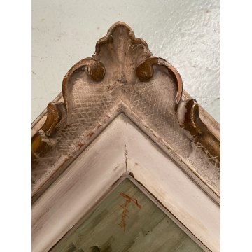 ANTICO QUADRO DIPINTO OLIO MARINA G. Fraschetti PAESAGGIO VEDUTA VENEZIA BARCHE