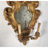 ANTICA GRANDE APPLIQUE SPECCHIERA PUTTO 1800 ANGELO SPECCHIO LEGNO DORATO