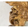 ANTICA GRANDE APPLIQUE SPECCHIERA PUTTO 1800 ANGELO SPECCHIO LEGNO DORATO