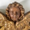 ANTICA GRANDE APPLIQUE SPECCHIERA PUTTO 1800 ANGELO SPECCHIO LEGNO DORATO