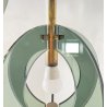 LAMPADARIO ANNI 60 ZERO QUATTRO FONTANA ARTE VETRO OTTONE HANGING LAMP DESIGN