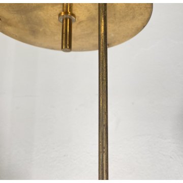 LAMPADARIO ANNI 60 ZERO QUATTRO FONTANA ARTE VETRO OTTONE HANGING LAMP DESIGN