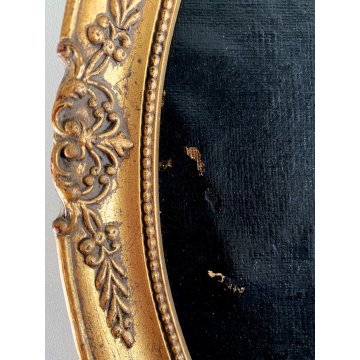 ANTICO DIPINTO OLIO TELA OVALE RITRATTO FIGURA FEMMINILE GIOVANE DONNA EPOCA 800