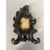 ANTICA CORNICE TAVOLO FERRO ORNATO DECORO FOGLIE RICCIOLI VOLUTE STILE BAROCCO