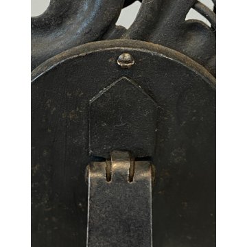 ANTICA CORNICE TAVOLO FERRO ORNATO DECORO FOGLIE RICCIOLI VOLUTE STILE BAROCCO