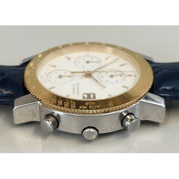 BUCHERER Automatic CHRONO 283.500 orologio polso VINTAGE data ACCIAIO ORO montre