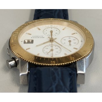 BUCHERER Automatic CHRONO 283.500 orologio polso VINTAGE data ACCIAIO ORO montre