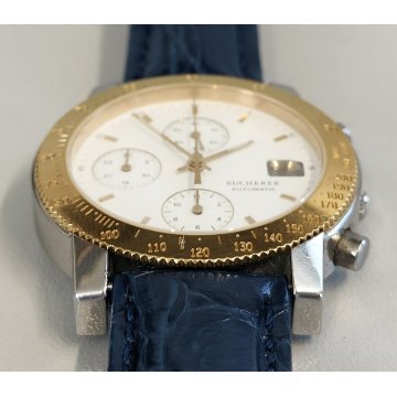 BUCHERER Automatic CHRONO 283.500 orologio polso VINTAGE data ACCIAIO ORO montre