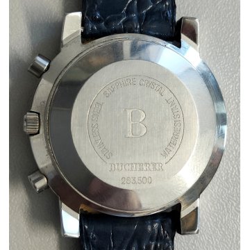 BUCHERER Automatic CHRONO 283.500 orologio polso VINTAGE data ACCIAIO ORO montre
