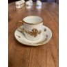SERVIZIO CAFFE' VINTAGE 11 pers PORCELLANA Sevres DECORATO A MANO ORO ZECCHINO