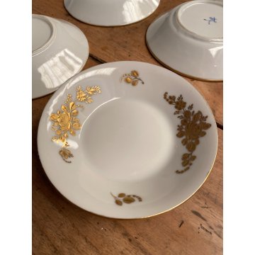 SERVIZIO CAFFE' VINTAGE 11 pers PORCELLANA Sevres DECORATO A MANO ORO ZECCHINO