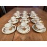 SERVIZIO CAFFE' VINTAGE 11 pers PORCELLANA Sevres DECORATO A MANO ORO ZECCHINO