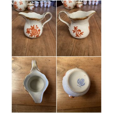 SET CAFFE TE' 12 pers PORCELLANA Herend Hungary DECORO CHINESE BOUQUET RUST '900