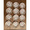 SET CAFFE TE' 12 pers PORCELLANA Herend Hungary DECORO CHINESE BOUQUET RUST '900
