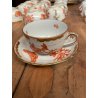 SET CAFFE TE' 12 pers PORCELLANA Herend Hungary DECORO CHINESE BOUQUET RUST '900