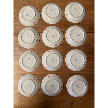 SET CAFFE TE' 12 pers PORCELLANA Herend Hungary DECORO CHINESE BOUQUET RUST '900