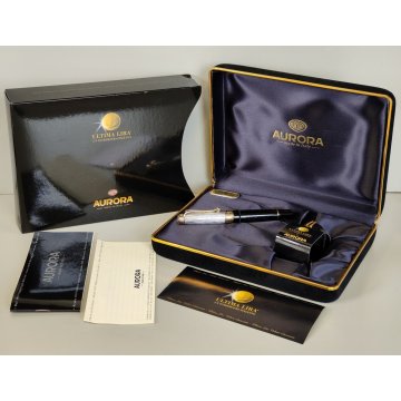 AURORA Ultima Lira PENNA STILOGRAFICA Edizione Limitata SILVER FOUNTAIN PEN box