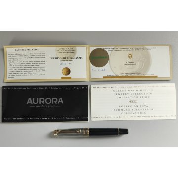 AURORA Ultima Lira PENNA STILOGRAFICA Edizione Limitata SILVER FOUNTAIN PEN box