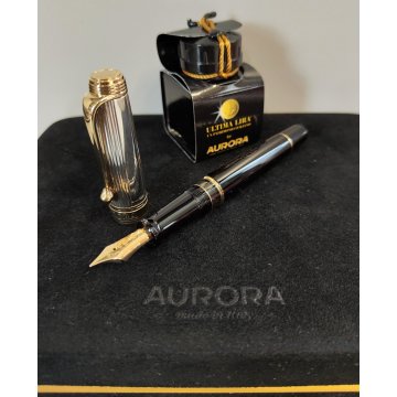 AURORA Ultima Lira PENNA STILOGRAFICA Edizione Limitata SILVER FOUNTAIN PEN box
