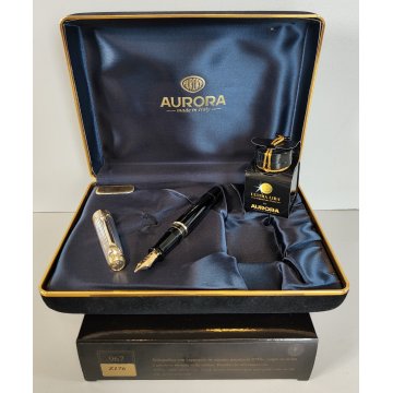AURORA Ultima Lira PENNA STILOGRAFICA Edizione Limitata SILVER FOUNTAIN PEN box