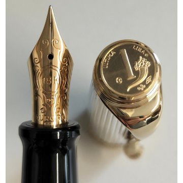 AURORA Ultima Lira PENNA STILOGRAFICA Edizione Limitata SILVER FOUNTAIN PEN box