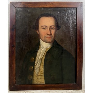ANTICO DIPINTO OLIO J. M. Schwabeda RITRATTO NOBILUOMO AEtatis 36 annos 1787