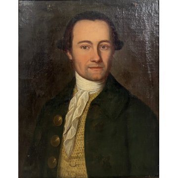 ANTICO DIPINTO OLIO J. M. Schwabeda RITRATTO NOBILUOMO AEtatis 36 annos 1787