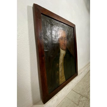 ANTICO DIPINTO OLIO J. M. Schwabeda RITRATTO NOBILUOMO AEtatis 36 annos 1787