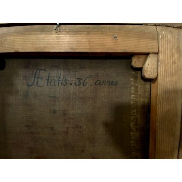 ANTICO DIPINTO OLIO J. M. Schwabeda RITRATTO NOBILUOMO AEtatis 36 annos 1787