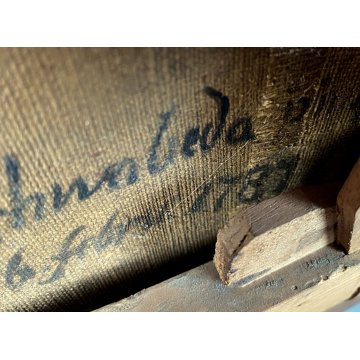 ANTICO DIPINTO OLIO J. M. Schwabeda RITRATTO NOBILUOMO AEtatis 36 annos 1787