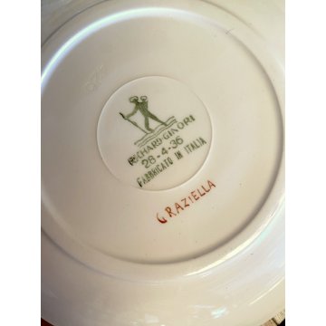 SERVIZIO TE 4 pers  CERAMICA RICHARD-GINORI San Cristoforo DECORATA A MANO FIORI