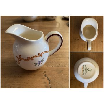 SERVIZIO TE 4 pers  CERAMICA RICHARD-GINORI San Cristoforo DECORATA A MANO FIORI