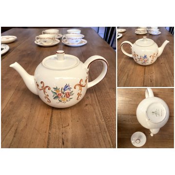 SERVIZIO TE 4 pers  CERAMICA RICHARD-GINORI San Cristoforo DECORATA A MANO FIORI